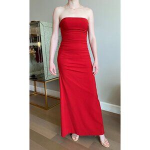 Red Nicole Miller Evening Formal Gown Cocktail Wedding Prom Dress